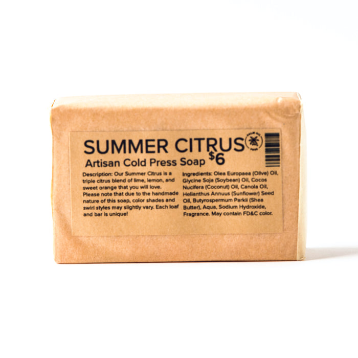 Summer Citrus Cold Process Palm Free Soap