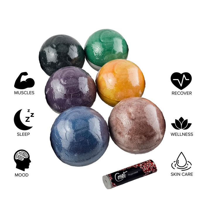 Bathe With Purpose Therapy Bomb 6-Pack (Intro to Therapeutic Bath Bombs)