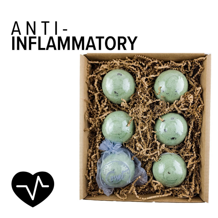 Seaweed Therapy Bomb 6-Pack (Relieve Stiff Joints Botanical Bath Bombs)
