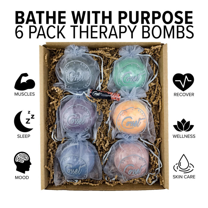 Bathe With Purpose Therapy Bomb 6-Pack (Intro to Therapeutic Bath Bombs)