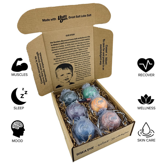 Bathe With Purpose Therapy Bomb 6-Pack (Intro to Therapeutic Bath Bombs)