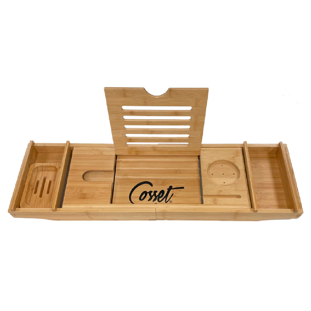 Premium Bamboo Bathtub Tray Caddy Wood Bath Tray Expandable With Book - View #9
