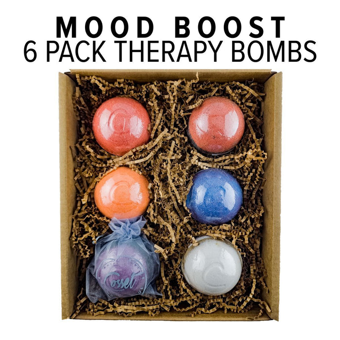 Mood Boost Therapy Bomb 6-Pack (Bath Bombs to Improve Your Mood)