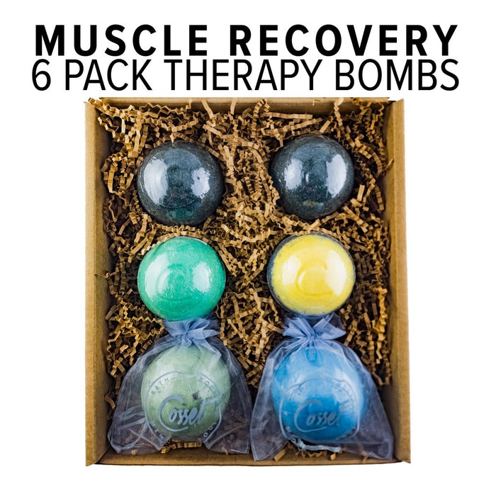 Muscle Recovery Therapy Bomb 6-Pack (Bath Bombs for Sore and Tired Muscles)
