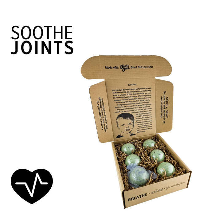 Seaweed Therapy Bomb 6-Pack (Relieve Stiff Joints Botanical Bath Bombs)