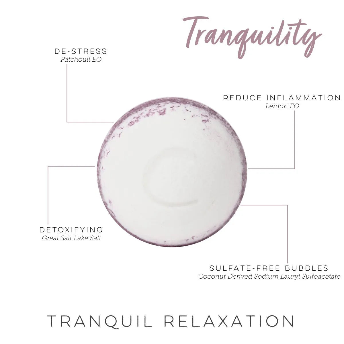 Tranquility Therapy Bath Bomb (Restful - Bubble Bath)